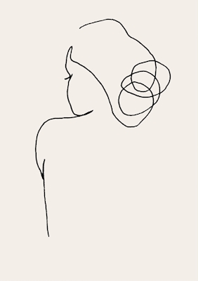 Continuous line woman